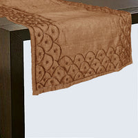 Thumbnail for Hoydu Silk Blend Beaded Table Runner 45cm x 200cm - Champagne Beige