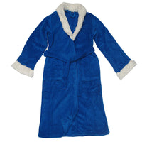 Thumbnail for Sherpa Bath Robe Blue S/M