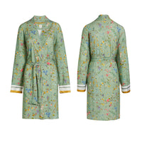 Thumbnail for PIP Studio Nisha Petites Fleurs Green Kimono Bath Robe XL