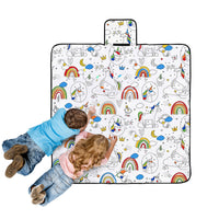 Thumbnail for Happy Kids Dream Big Colour Me In Picnic Blanket 125 x 125 cm