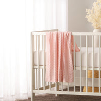 Thumbnail for Little Gem Lyla Blush Cotton Baby Blanket 75 x 100 cm