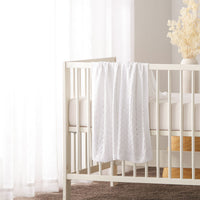 Thumbnail for Little Gem Lyla White Cotton Baby Blanket 75 x 100 cm