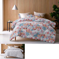 Thumbnail for Accessorize Amara Washed Cotton Printed Reversible Comforter Set King