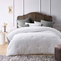Thumbnail for Accessorize Dotty Clip White 3 Piece Jacquard Comforter Set King