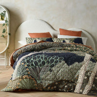 Thumbnail for Accessorize The Forest Linen Cotton Digital Printed 3 Piece Comforter Set Queen