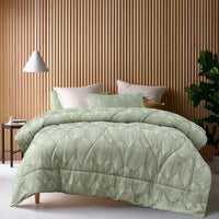 Thumbnail for Accessorize Leaf 3 Piece Jacquard Comforter Set Queen
