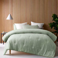 Thumbnail for Vintage Design Homewares Reflections Sage 3 Piece Comforter Set Queen