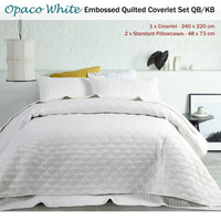 Thumbnail for Accessorize OPACO Coverlet Set Queen/King White