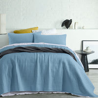 Thumbnail for Accessorize Zane Blue Coverlet Set Queen/King