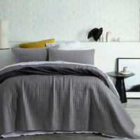 Thumbnail for Accessorize Zane Charcoal Coverlet Set Queen/King