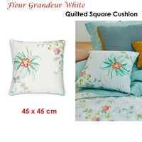 Thumbnail for PIP Studio Fleur Grandeur White Quilted Square Cushion