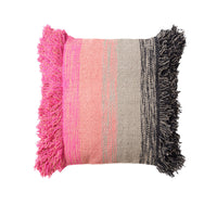 Thumbnail for Accessorize Layne Black Dark Pink Filled Square Cushion