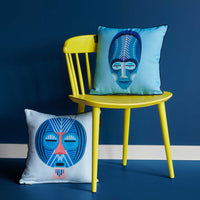 Thumbnail for Bedding House Mascarade Blue Filled Square Cushion