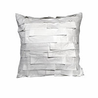 Thumbnail for Accessorize Pleats White 45x45 cm Square Filled Cushion