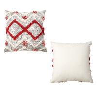 Thumbnail for Accessorize Ronan White Red Filled Square Cushion