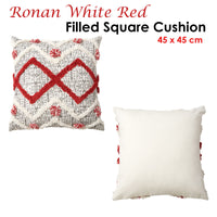 Thumbnail for Accessorize Ronan White Red Filled Square Cushion