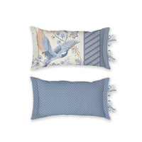 Thumbnail for PIP Studio Royal Birds Blue Oblong Cushion
