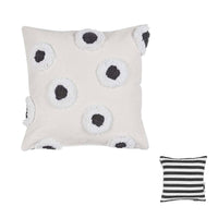 Thumbnail for VTWonen Stripe and Eye Natural Square Filled Cushion 50cm x 50cm