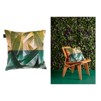 Thumbnail for Bedding House Tropical Flora Green Quality Design Filled Polyester Cotton Cushion 45 x 45 cm