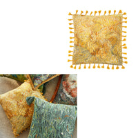 Thumbnail for Bedding House Van Gogh Wheatfield Yellow Filled Square Cushion