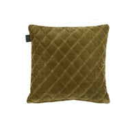 Thumbnail for Bedding House Vercors Luxury Cotton Velvet Filled Square Cushion - Olive Green
