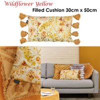 Thumbnail for Bedding House Wildflower Yellow Filled Oblong Cushion