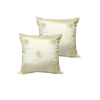 Thumbnail for Accessorize Set of 2 Tiarni Embroidery Faux Silk Square Cushion Covers