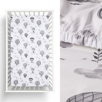 Thumbnail for Little Gem Balloons Cotton Cot Fitted Sheet