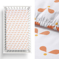 Thumbnail for Little Gem Bow Cotton Cot Fitted Sheet