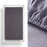 Thumbnail for Little Gem 1 Pc Grisaille Hemp Cot Fitted Sheet