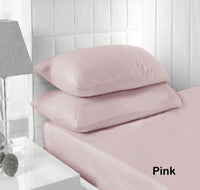 Thumbnail for Accessorize 250TC Fitted Sheet Set Pink - King