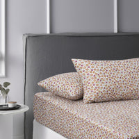 Thumbnail for Accessorize Lisa Green Washed Cotton Printed Fitted Sheet Set King Single