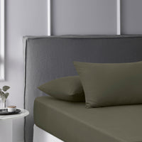 Thumbnail for Accessorize Caramel Washed Cotton Fitted Sheet Set Super King