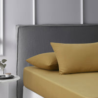 Thumbnail for Accessorize Pecan Washed Cotton Fitted Sheet Set Super King