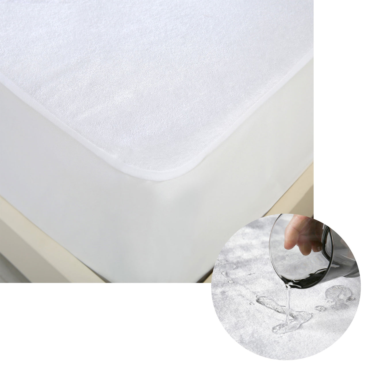 Accessorize Cotton Top Waterproof Mattress Protector Queen