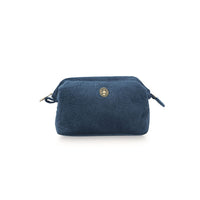 Thumbnail for PIP Studio Velvet Quilted Dark Blue Small Cosmetic Purse