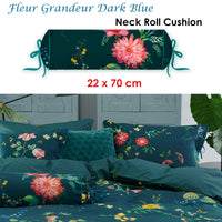 Thumbnail for PIP Studio Fleur Grandeur Dark Blue Neck Roll Cushion