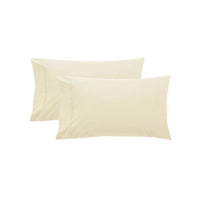 Thumbnail for Pair of Pure Cotton 250TC Standard Pillowcases Cream