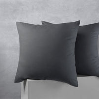 Thumbnail for Accessorize Pair of Cotton Polyester European Pillowcases Charcoal
