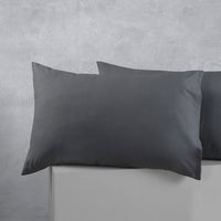 Thumbnail for Accessorize Pair of Cotton Polyester Standard Pillowcases Charcoal