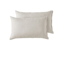 Thumbnail for Vintage Design Homewares Pair of Natural French Linen Standard Pillowcases
