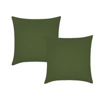Thumbnail for Vintage Design Homewares Pair of Olive French Linen European Pillowcases 65 x 65cm