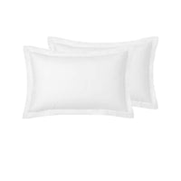 Thumbnail for Accessorize Pair of White Tailored Hotel Deluxe Cotton Standard Pillowcases