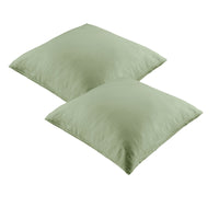 Thumbnail for Vintage Design Homewares Pair of 100% Linen European Pillowcases Sage