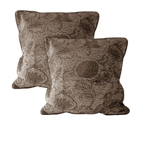Thumbnail for Accessorize Pair of Trudie Lace European Pillowcases Chocolate