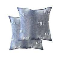 Thumbnail for Accessorize Pair of Stonewashed Denim Ripped Linen Cotton European Pillowcases