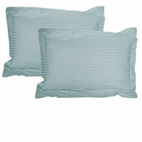 Thumbnail for Accessorize 325TC Pair of Stripe Jumbo / Queen Pillowcases Blue