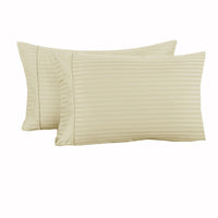 Thumbnail for Accessorize 325TC Pair of Cuffed Standard Pillowcases Ecru