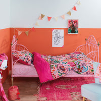 Thumbnail for Oilily Amelie Sits Pink Cotton Quilt Cover Set Single
