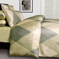 Thumbnail for Big Sleep Argyles Beige Quilt Cover Set Single